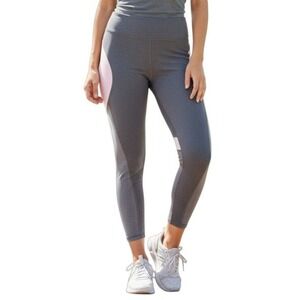 ALALA Edge Ankle Athletic Leggings Gray Pink Women's Medium Colorblock High Rise